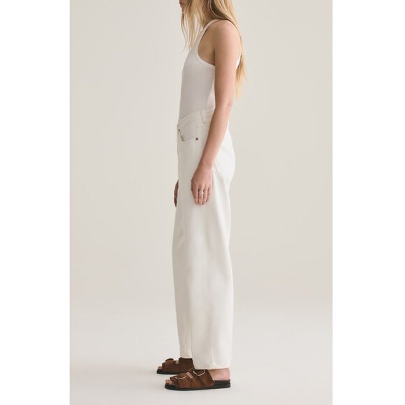 Agolde Criss Cross Upsized Organic Cotton Jean in Paste Off White Ivory - XS 24 - Picture 3 of 16
